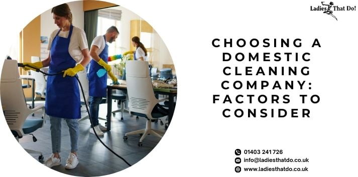 Choosing A Domestic Cleaning Company: Factors To Consider